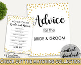 Advice Bridal Shower Advice Confetti Bridal Shower Advice Bridal Shower Confetti Advice Gold White digital print, party supplies CZXE5 - Digital Product