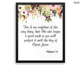 Philippians Print, Beautiful Wall Art with Frame and Canvas options available Religious Decor