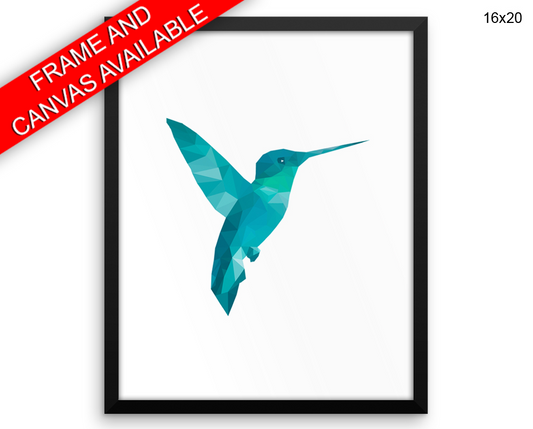 Hummingbird Print, Beautiful Wall Art with Frame and Canvas options available Bird Decor