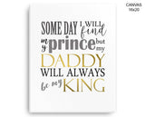 Daddy Print, Beautiful Wall Art with Frame and Canvas options available Father Decor