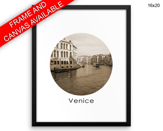 Venice Italy Print, Beautiful Wall Art with Frame and Canvas options available City Decor