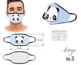 Cute Mouth Mask, Reusable and Washable Mask, Cats Pinguins Panda Face Mask, Dust Mask, With Filter Pocket, Kids Mask, Adult Mask, Children Mask, Protective Face Mask