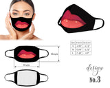 Lips Mouth Mask, Face Mask, Reusable Washable Mask, Protective Dust Mask, Kids Mask, Women Mask, Children Mask With Filter Pocket, Hilarious