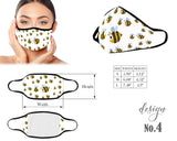 Mouth Mask, Protective Face Mask, Reusable Mask, Washable Mask, Dust Mask, Mask With Filter Pocket, Kids Mask, Adult Mask, Children Mask, Elephant Bee Butterfly Flowers