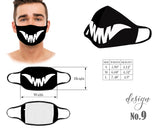 Skull Face Mask, Scary Face Mask, Reusable and Washable Face Mask, Men and Women Dust Mask, Kids and Adult Face Mask With Filter Pocket