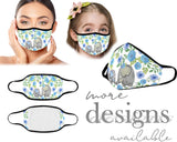 Mouth Mask, Protective Face Mask, Reusable Mask, Washable Mask, Dust Mask, Mask With Filter Pocket, Kids Mask, Adult Mask, Children Mask, Elephant Bee Butterfly Flowers