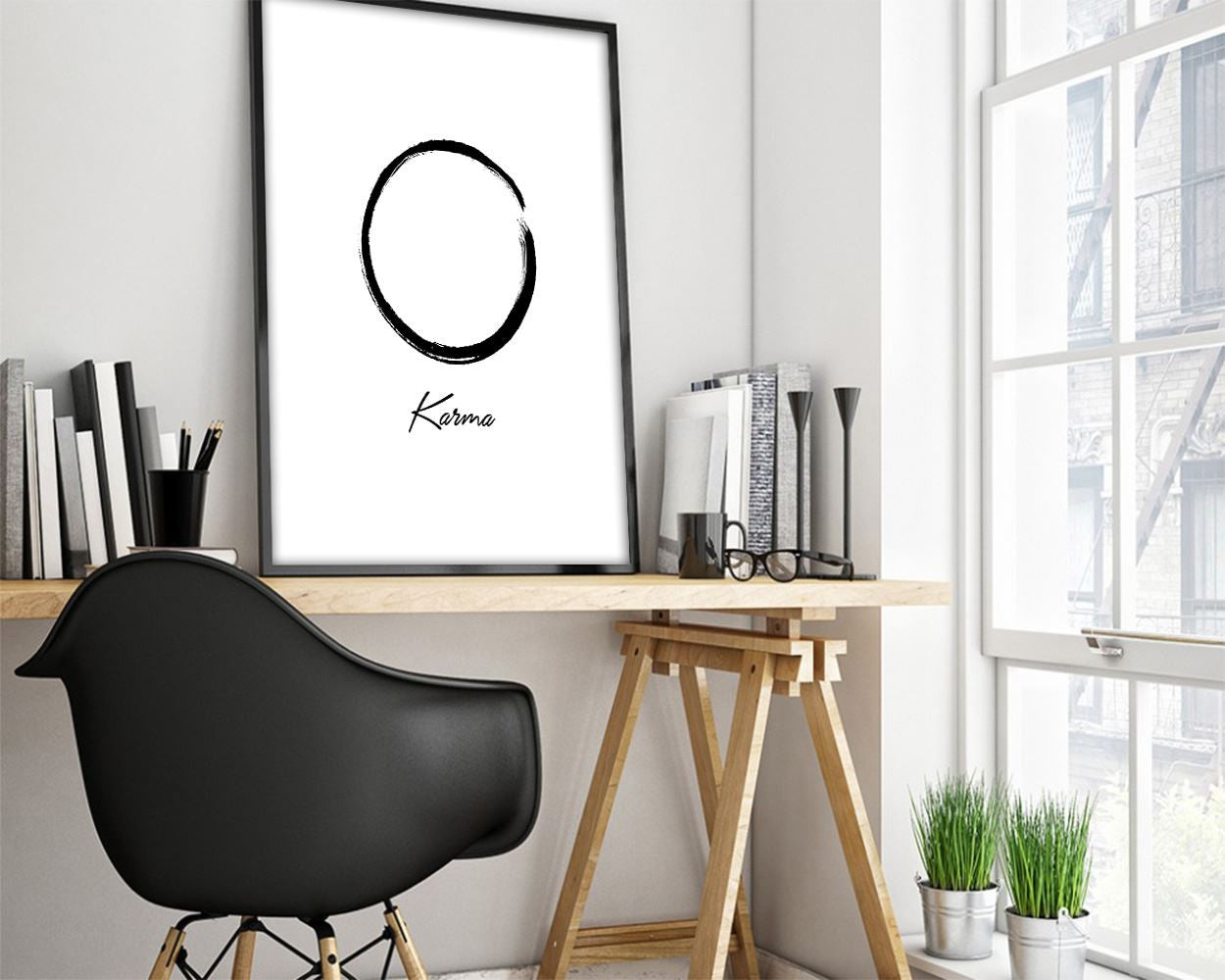 Wall Decor Minimalism Printable Karma Prints Minimalism Sign Karma  Printable Art Minimalism yoga print black white modern karma poster - Digital Download