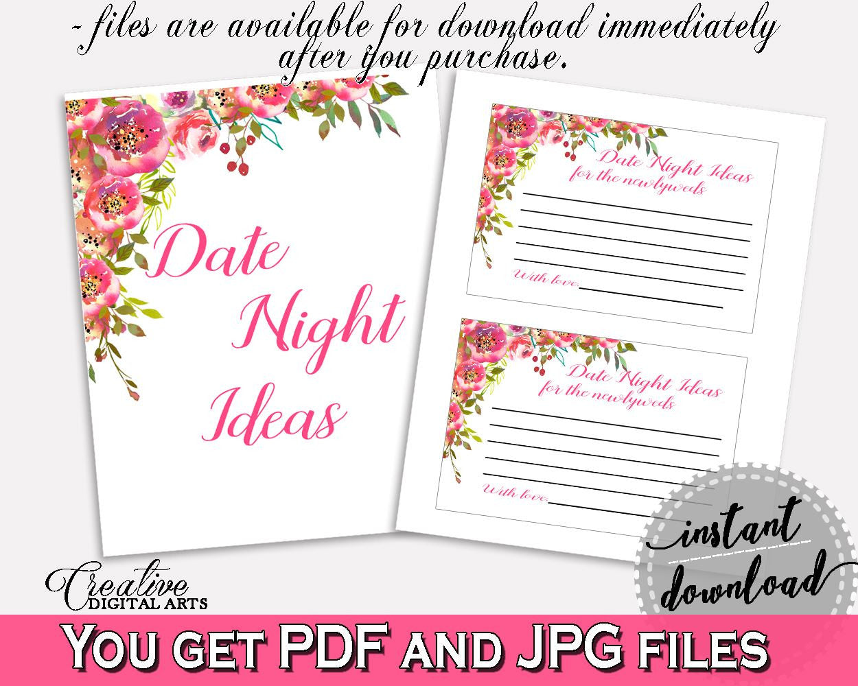 Date Night Ideas Bridal Shower Date Night Ideas Spring Flowers Bridal Shower Date Night Ideas Bridal Shower Spring Flowers Date Night UY5IG - Digital Product