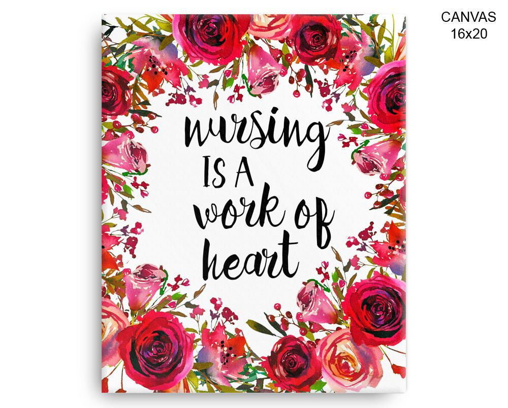 Nursing Print, Beautiful Wall Art with Frame and Canvas options available Nursery Decor