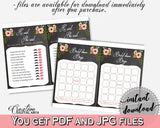 Games Bundle in Chalkboard Flowers Bridal Shower Black And Pink Theme, mad libs, chalk flowers shower, party stuff, party decor - RBZRX - Digital Product