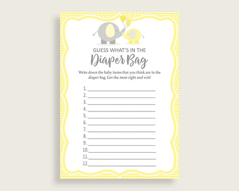 What's In The Diaper Bag Baby Shower What's In The Diaper Bag Yellow Baby Shower What's In The Diaper Bag Baby Shower Elephant What's W6ZPZ
