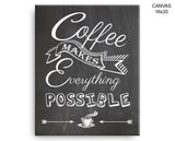 Coffee Print, Beautiful Wall Art with Frame and Canvas options available Bar Decor