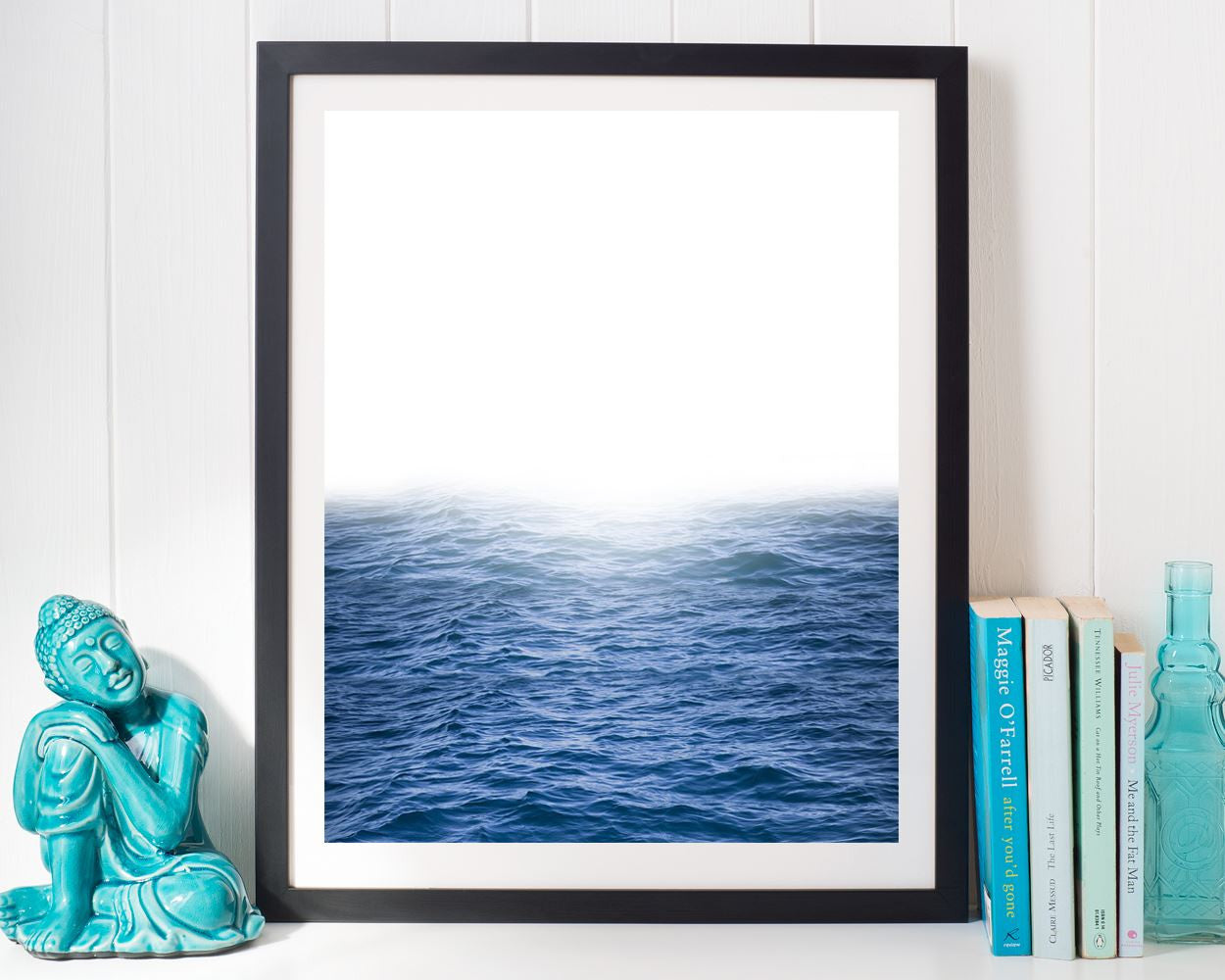 Wall Decor Waves Printable Ocean Prints Waves Sign Ocean Photography Art Ocean Photography Print Waves Printable Art Waves White Ocean Blue - Digital Download