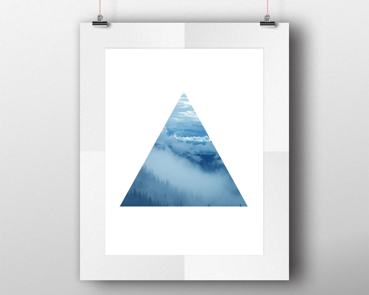 Fog Prints Wall Art Triangle Digital Download Fog Bedroom Art Triangle Bedroom Print Fog Instant Download Triangle Frame And Canvas - Digital Download