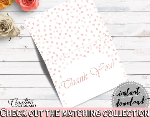 Thank You Card Bridal Shower Thank You Card Pink And Gold Bridal Shower Thank You Card Bridal Shower Pink And Gold Thank You Card Pink XZCNH - Digital Product