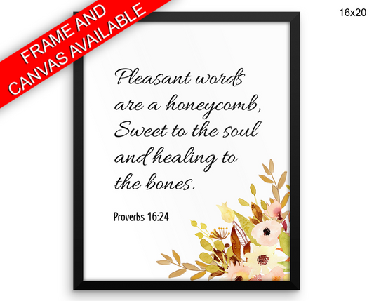 Proverbs Print, Beautiful Wall Art with Frame and Canvas options available Christian Decor