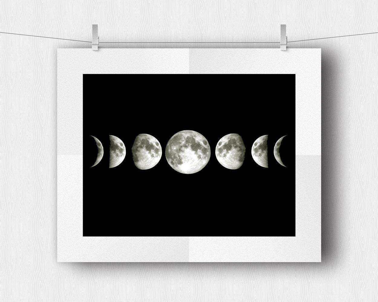 Wall Decor Moon Phases Printable Moon Phases Prints Moon Phases Sign Moon Phases Space Art Moon Phases Space Print Moon Phases Printable Art - Digital Download