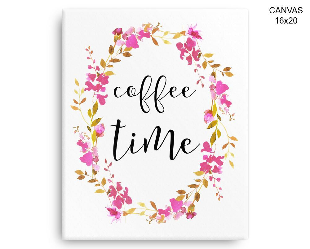 Coffee Time Print, Beautiful Wall Art with Frame and Canvas options available Coffee Decor