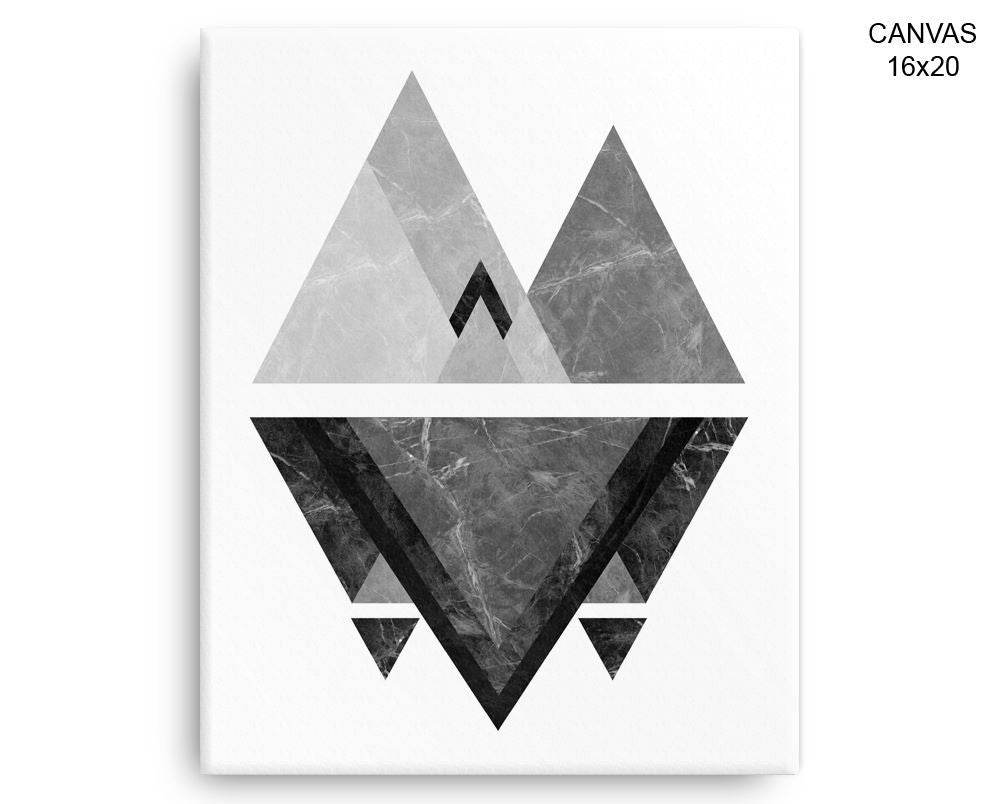 Marble Triangle Print, Beautiful Wall Art with Frame and Canvas options available Modern Decor