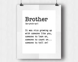 Definition Prints Wall Art Brother Digital Download Definition Dictionary Art Brother Dictionary Print Definition Instant Download Brother - Digital Download