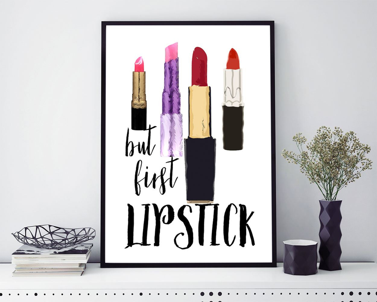 Wall Art Lipstick Digital Print Lipstick Poster Art Lipstick Wall Art Print Lipstick Fashion Art Lipstick Fashion Print Lipstick Wall Decor - Digital Download