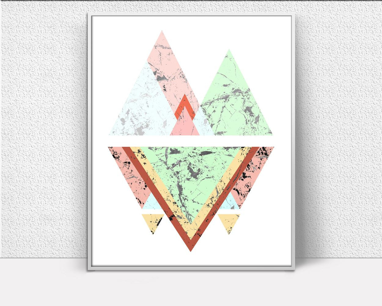 Pastel Prints Wall Art Triangle Digital Download Pastel Abstract Art Triangle Abstract Print Pastel Instant Download Triangle Frame And - Digital Download