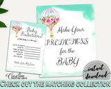 Baby Predictions Baby Shower Baby Predictions Hot Air Balloon Baby Shower Baby Predictions Baby Shower Hot Air Balloon Baby CSXIS - Digital Product