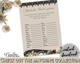 Brown And Beige Seashells And Pearls Bridal Shower Theme: Finish The Bride's Phrase Game - complete the phrase, digital download - 65924 - Digital Product