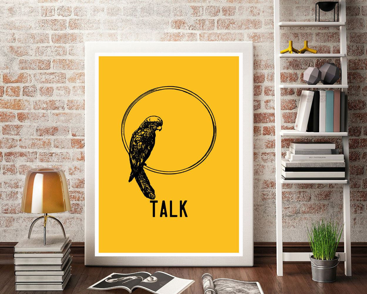 Wall Art Parrot Digital Print Talk Poster Art Parrot Wall Art Print Talk Bedroom Art Talk Bedroom Print Parrot Wall Decor Parrot animal - Digital Download