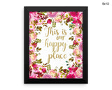 This Is Our Happy Place Print, Beautiful Wall Art with Frame and Canvas options available  Decor