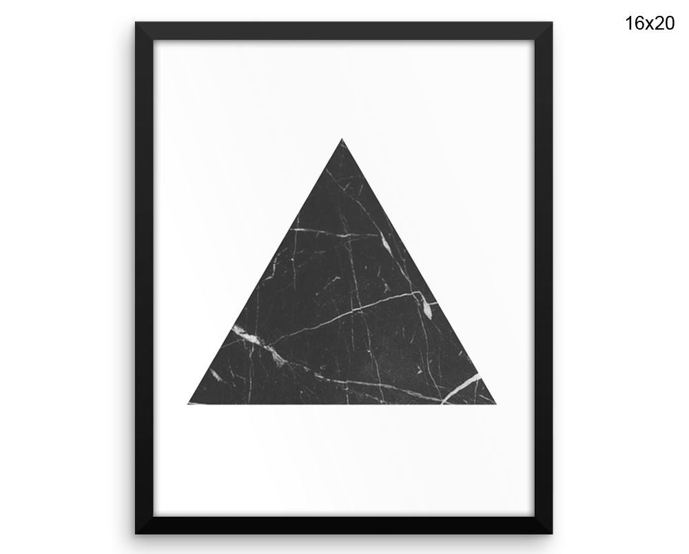 Marble Triangle Print, Beautiful Wall Art with Frame and Canvas options available Geometric Decor