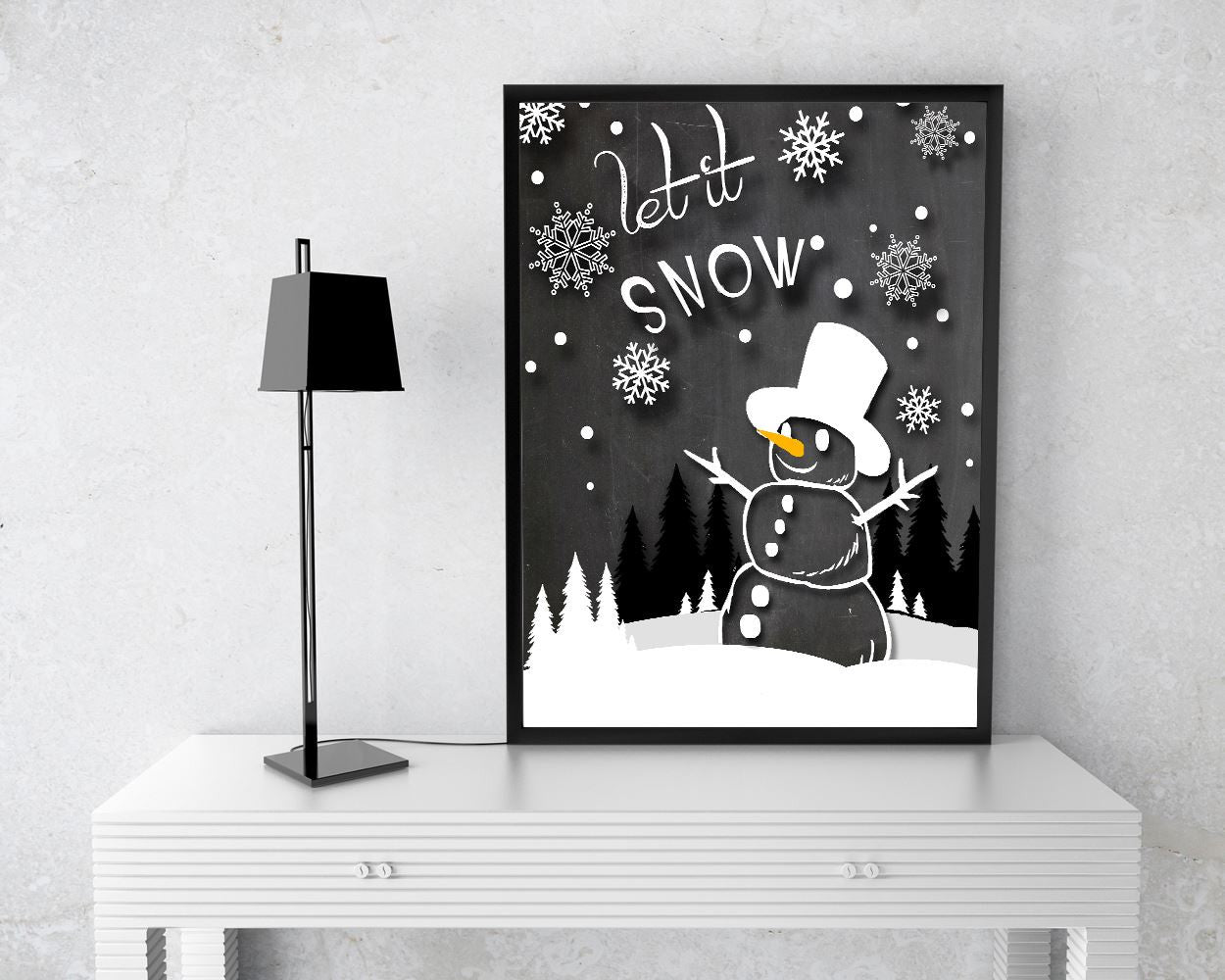 Wall Art Snowman Digital Print Snowman Poster Art Snowman Wall Art Print Snowman Winter Art Snowman Winter Print Snowman Wall Decor Snowman - Digital Download