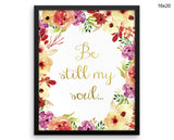 Be Still My Soul Print, Beautiful Wall Art with Frame and Canvas options available Bible Decor