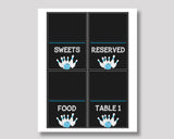 Bowling Food Tent Black Blue Tent Cards Bowling Food Table Labels Bowling Foldable Food Tent Boy 5DVSP
