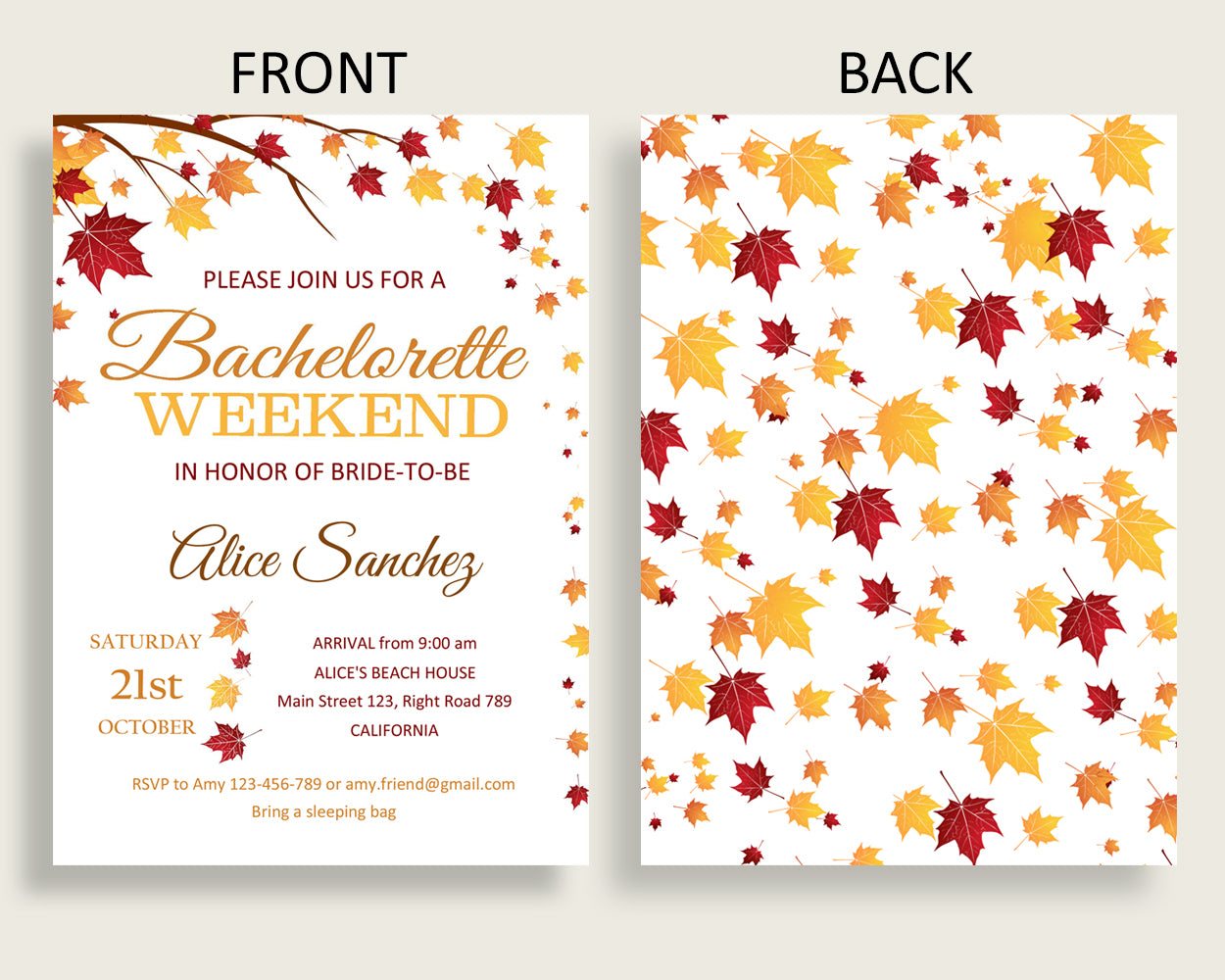 Bachelorette Weekend Invitation Bridal Shower Bachelorette Weekend Invitation Fall Bridal Shower Bachelorette Weekend Invitation YCZ2S