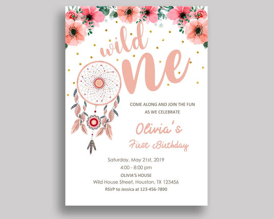 Dream Catcher First Birthday Invitation Dream Catcher First Birthday Party Invitation Dream Catcher First Birthday Party Dream Catcher BHODO - Digital Product