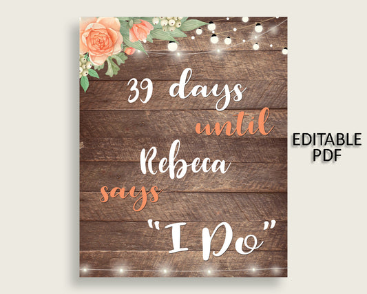 Days Until I Do Bridal Shower Days Until I Do Rustic Bridal Shower Days Until I Do Bridal Shower Flowers Days Until I Do Brown Beige SC4GE