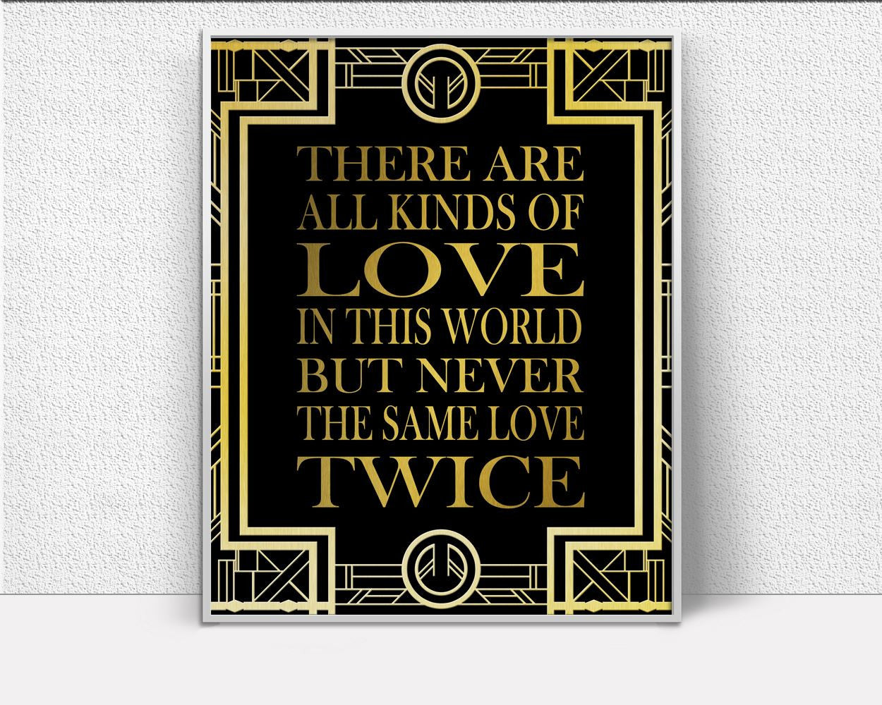 Wall Art Gatsby Digital Print Love Poster Art Gatsby Wall Art Print Love  Wall Decor Gatsby modern art gatsby quote gold art deco love quote - Digital Download