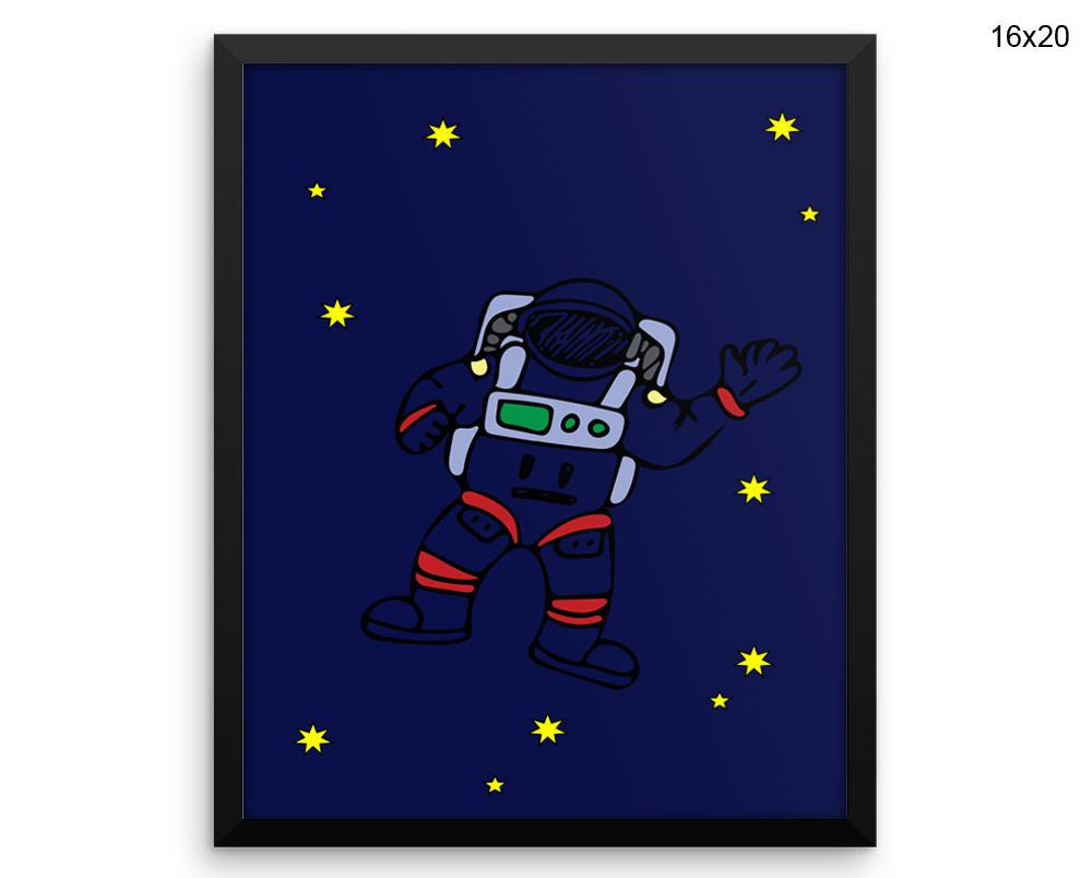 Astronaut Print, Beautiful Wall Art with Frame and Canvas options available Nursery Decor