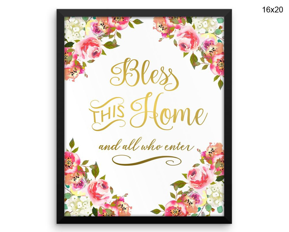 Bless Home Print, Beautiful Wall Art with Frame and Canvas options available House Decor