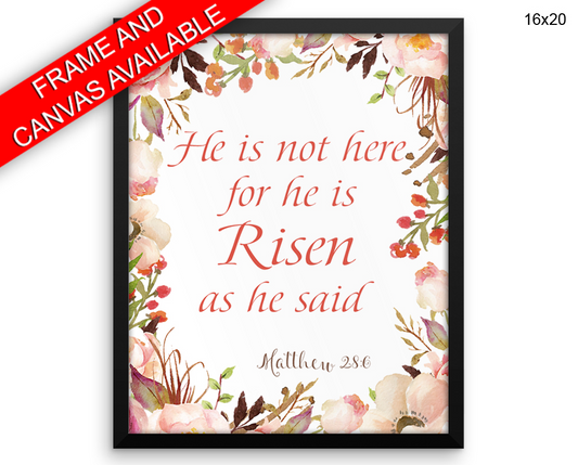 Matthew Risen Print, Beautiful Wall Art with Frame and Canvas options available Bible Decor