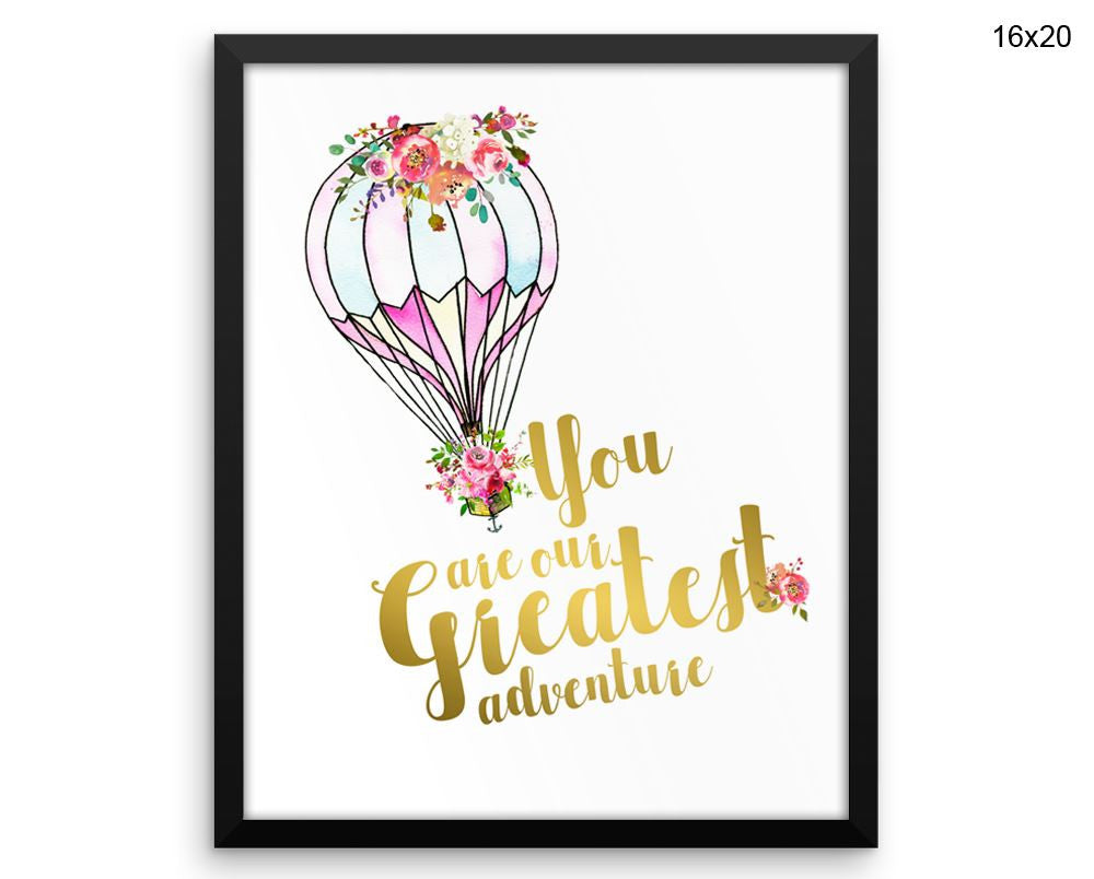 You Are Our Greatest Adventure Print, Beautiful Wall Art with Frame and Canvas options available