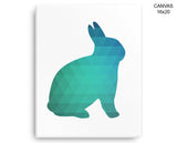 Rabbit Geometric Print, Beautiful Wall Art with Frame and Canvas options available  Decor