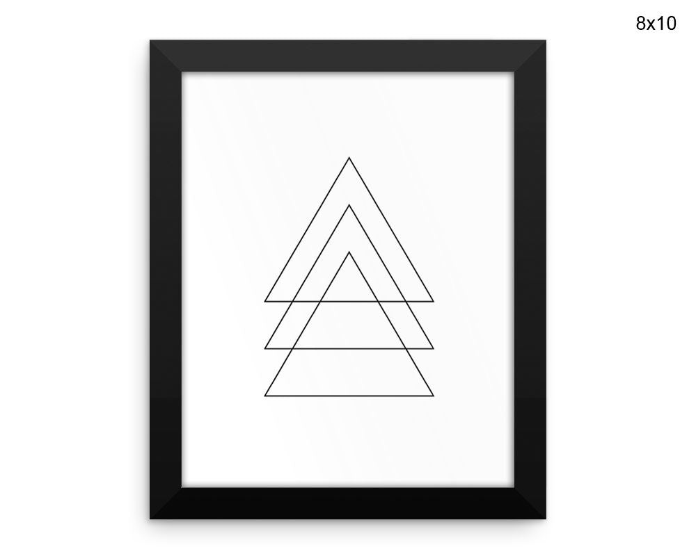 Triangle Geometry Print, Beautiful Wall Art with Frame and Canvas options available  Decor