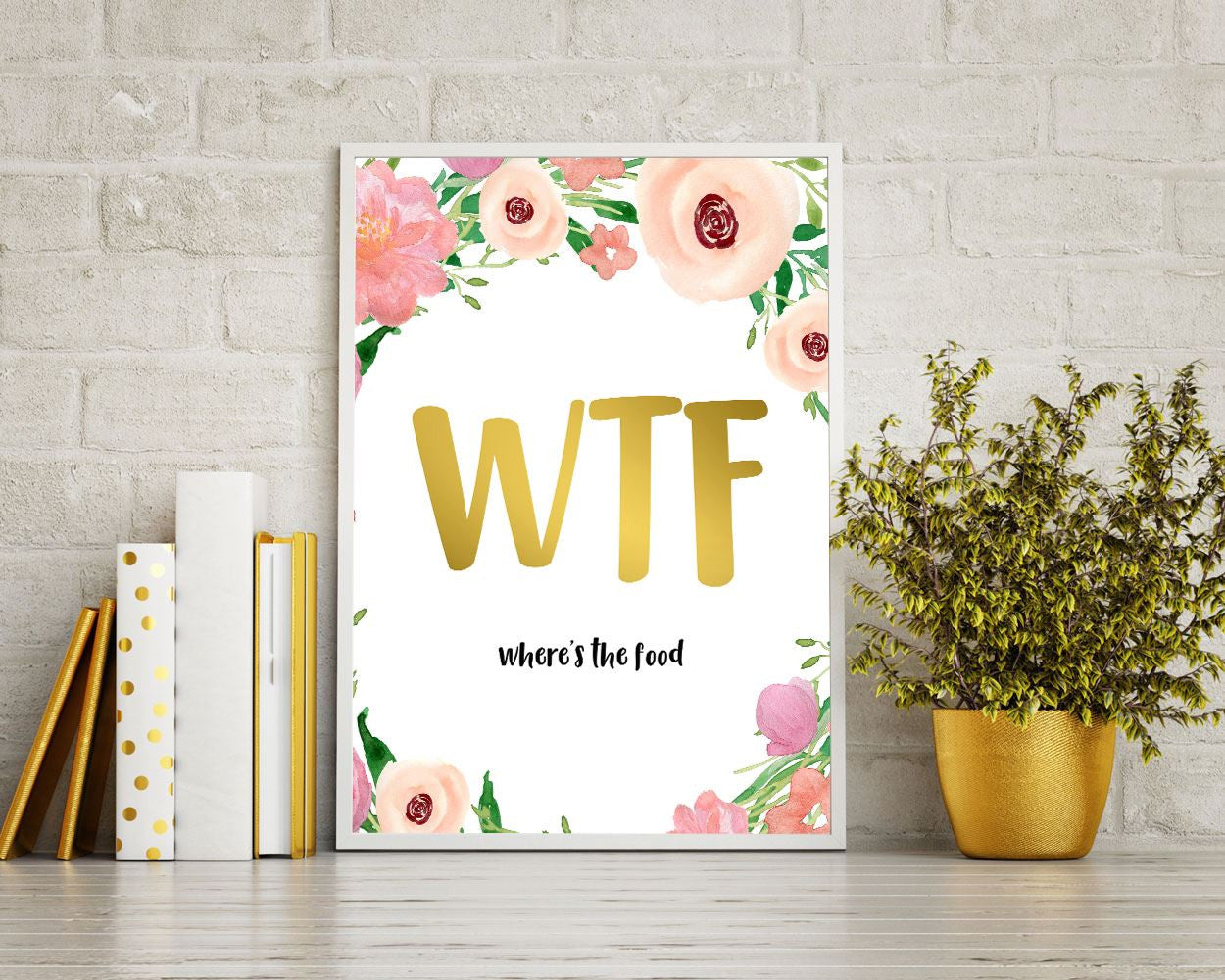 Wall Art Food Digital Print Kitchen Poster Art Food Wall Art Print Kitchen  Wall Decor Food wtf print where is the food funny kitchen art - Digital Download