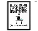 Asshole Cat Print, Beautiful Wall Art with Frame and Canvas options available Living Room Decor
