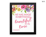 Ecclesiastes Print, Beautiful Wall Art with Frame and Canvas options available Holy Decor