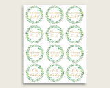 Greenery Cupcake Toppers, Green Gold Cupcake Wrappers, Toppers Wrappers Baby Shower Gender Neutral, Instant Download, Most Popular Y8X33
