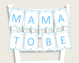 Stars Baby Shower Chair Banner Printable, Blue Gold Chair Banner, Boy Shower, Mama To Be, Mommy, Dad Mom To Be, Instant Download, bsr01