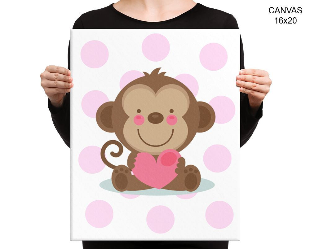 Monkey Print, Beautiful Wall Art with Frame and Canvas options available Nursery Decor